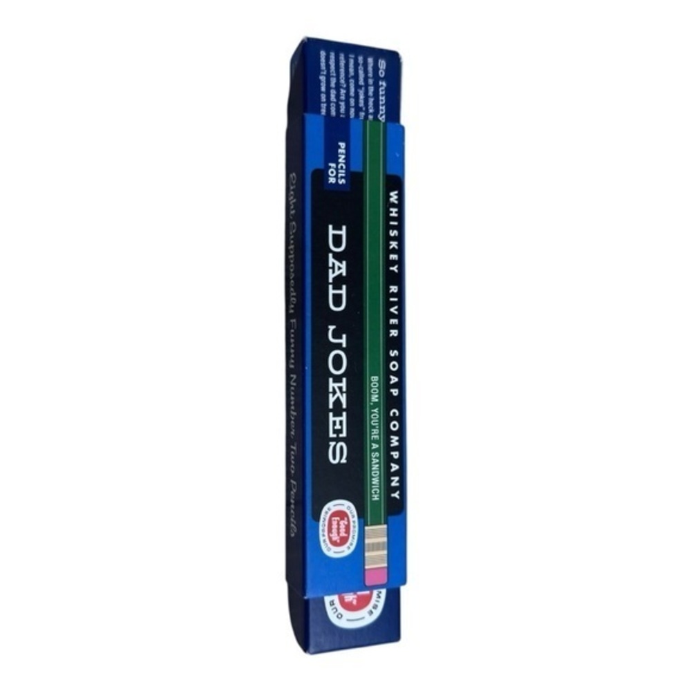 New Whiskey River Soap Co. “Pencils for Dad Jokes” Gift Set 8 Pencils